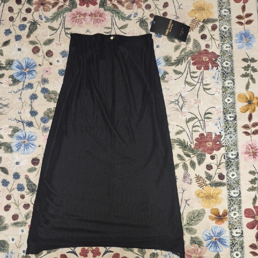 Y2K Womens Black Maxi Skirt